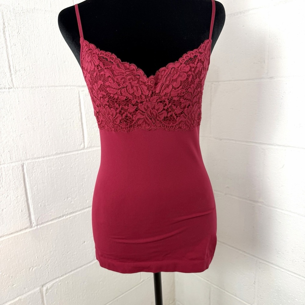 Banana Republic Babydoll Camisole Tank Top Y2K Lace Stretch Layers Preppy Size S